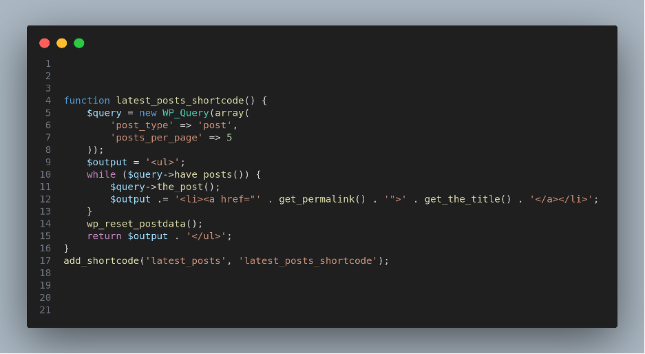 Creating a Custom Query for Latest Posts: Dynamic Content Display 
