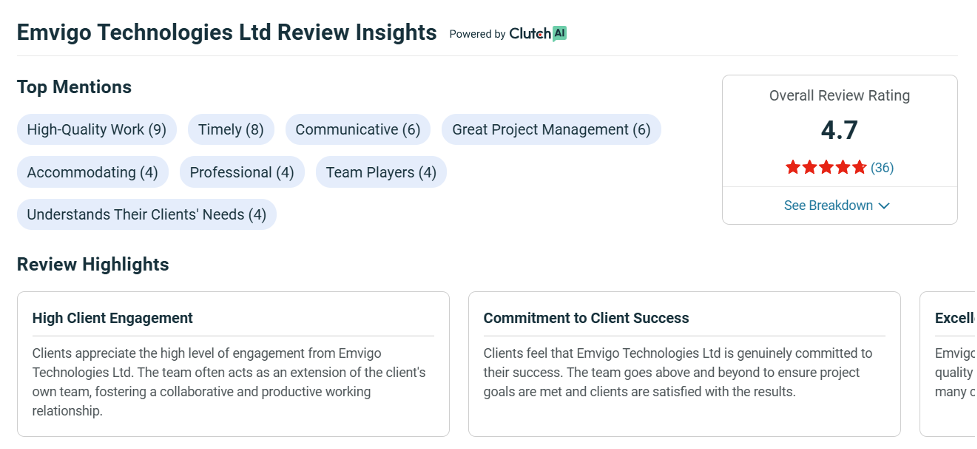 Emvigo – Award-Winning AI-Driven Custom Web Development Agency