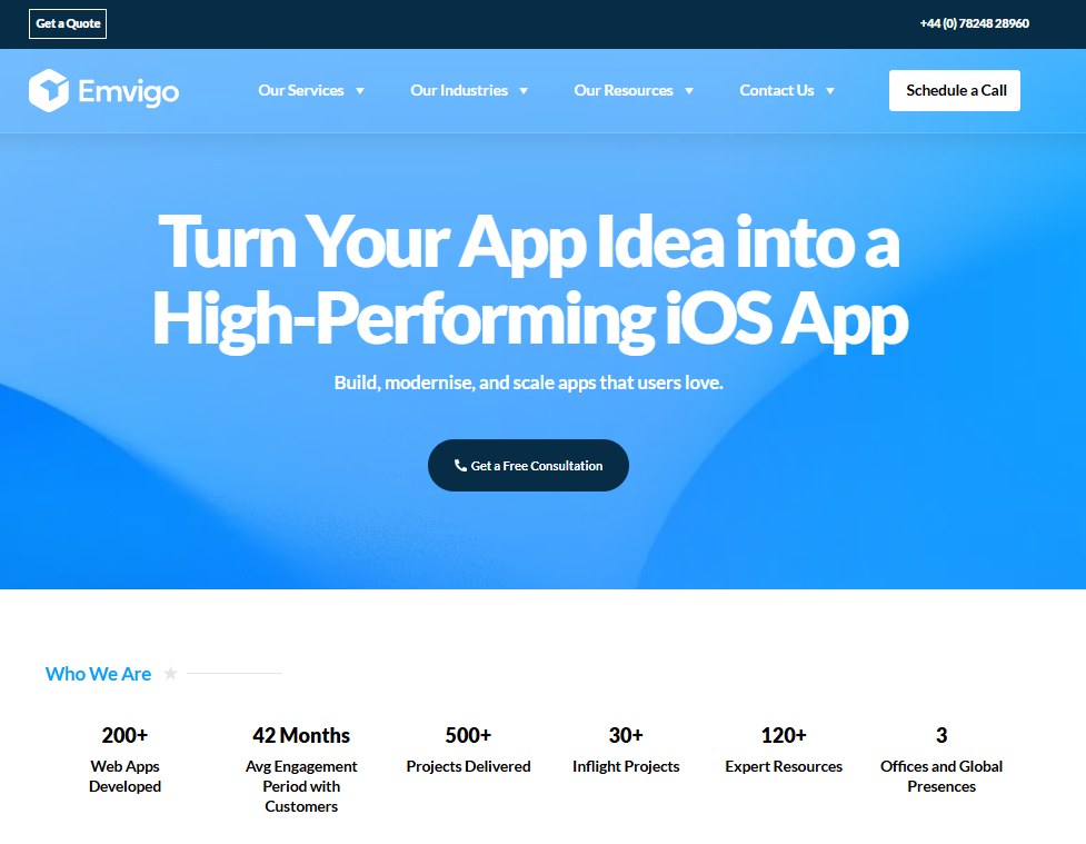 Emvigo Leading iOS App Development Company in the UAE