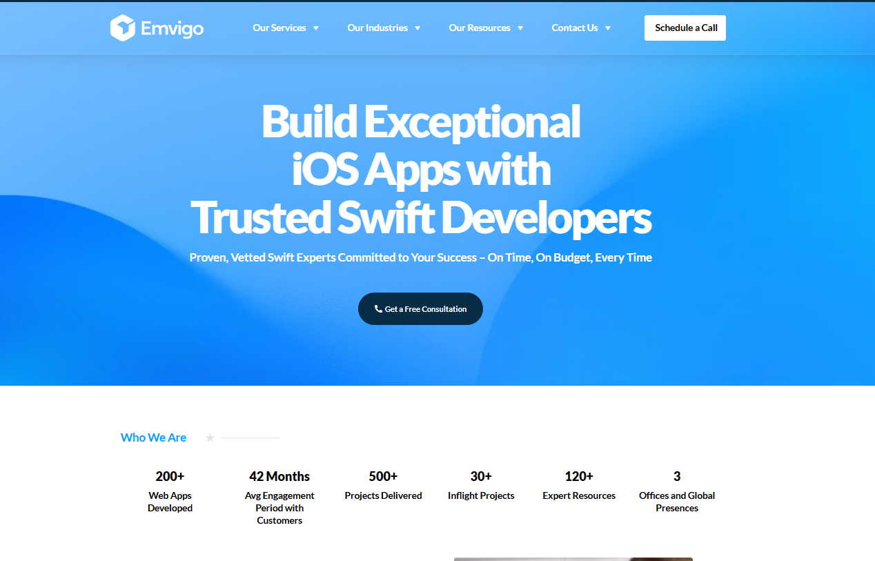 Best Swift App Development Company- Emvigo
