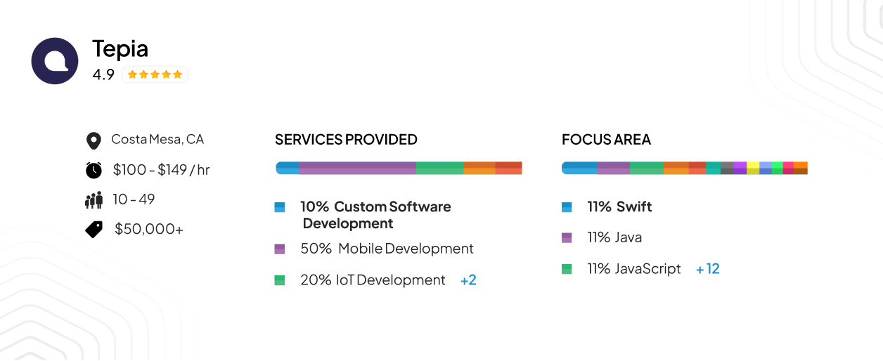 Tepiaco - service provided and focus area