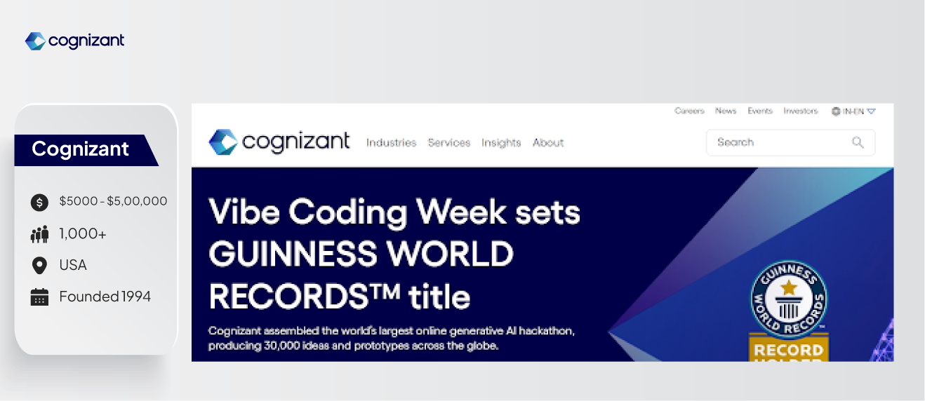 cognizant leading competitor of accenture
