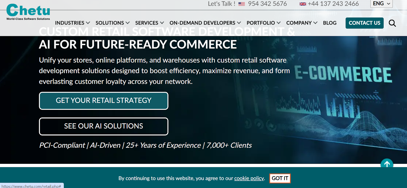 Custom retail technology solutions by Chetu