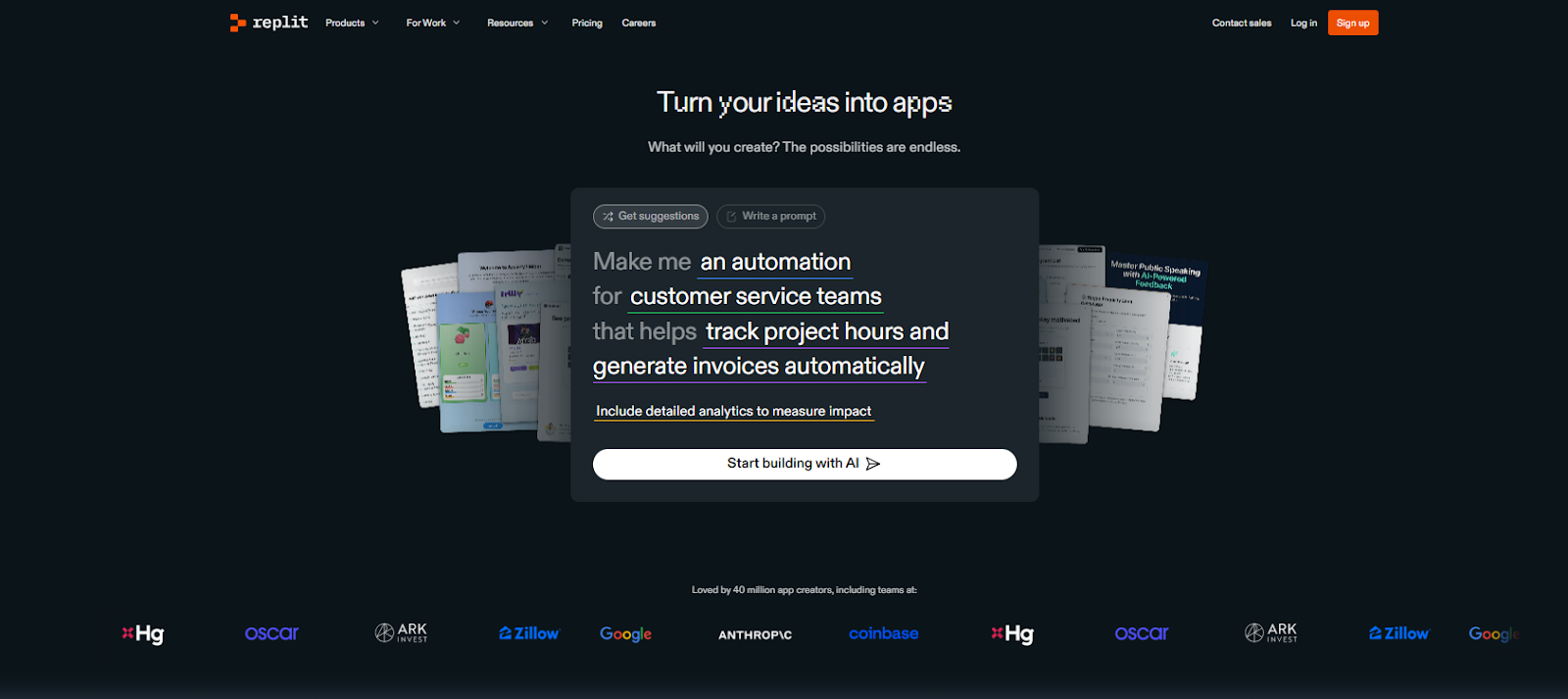 replit homepage