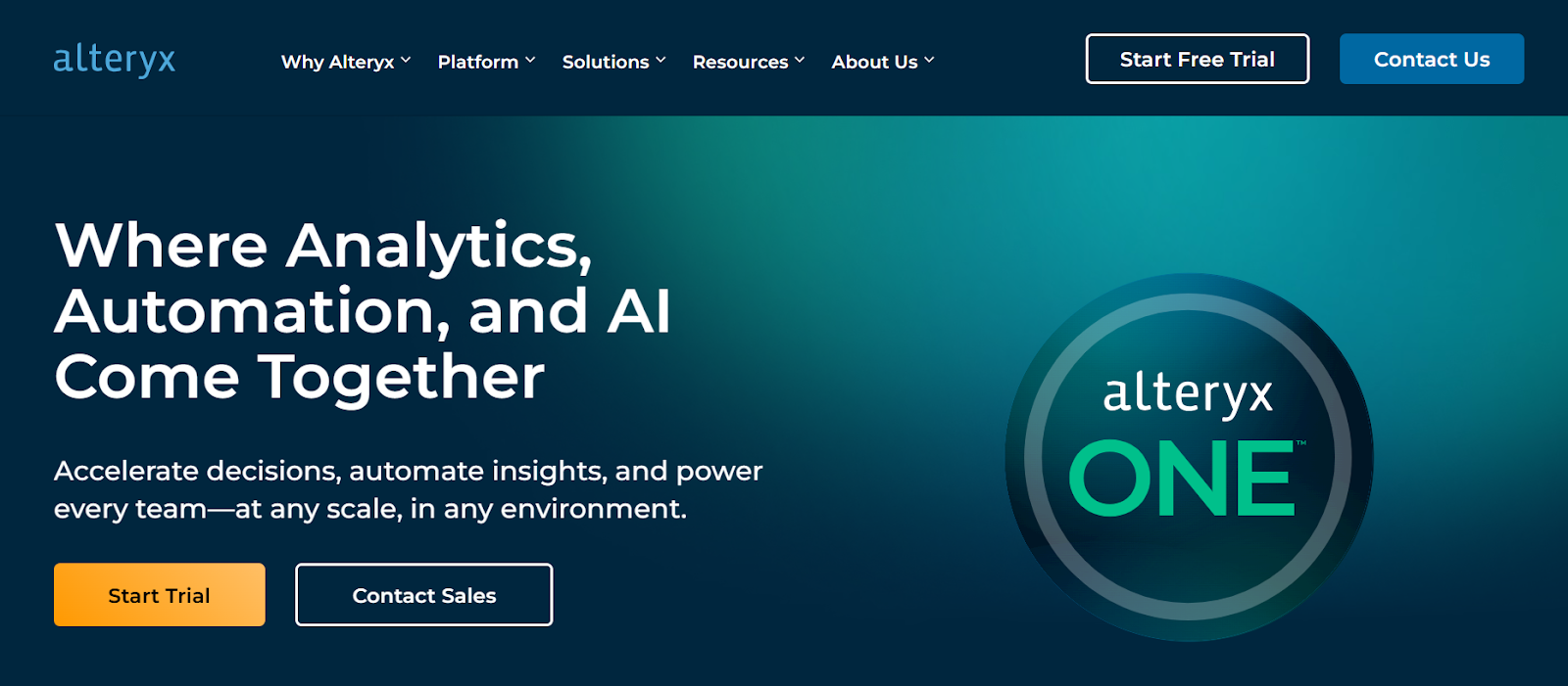 AI tools for digital transformation - Alteryx AI