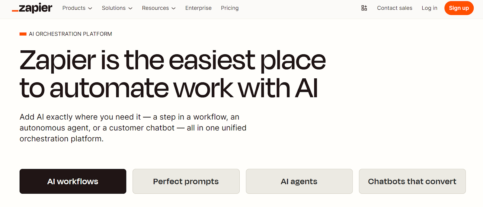 user-friendly AI automation - Zapier