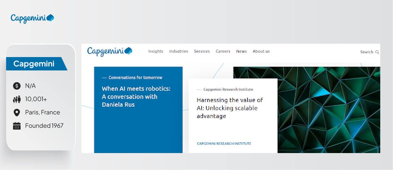 Capgemini (Best for Business Process Transformation)