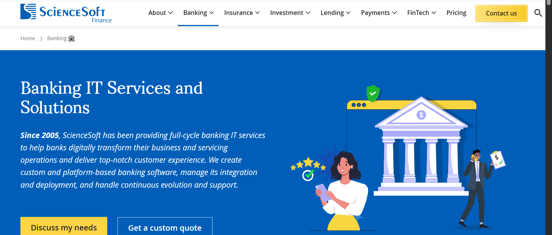 ScienceSoft — the enterprise-grade fintech software development expert