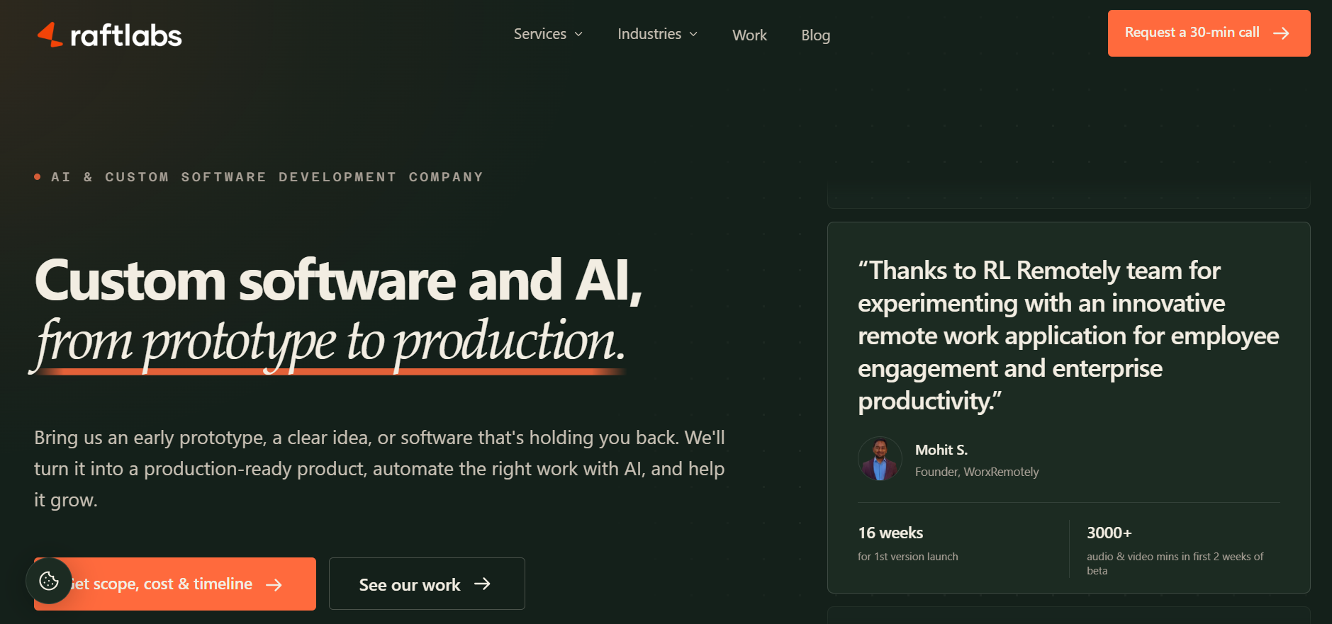 RaftLabs — the mid-market fintech app development builder