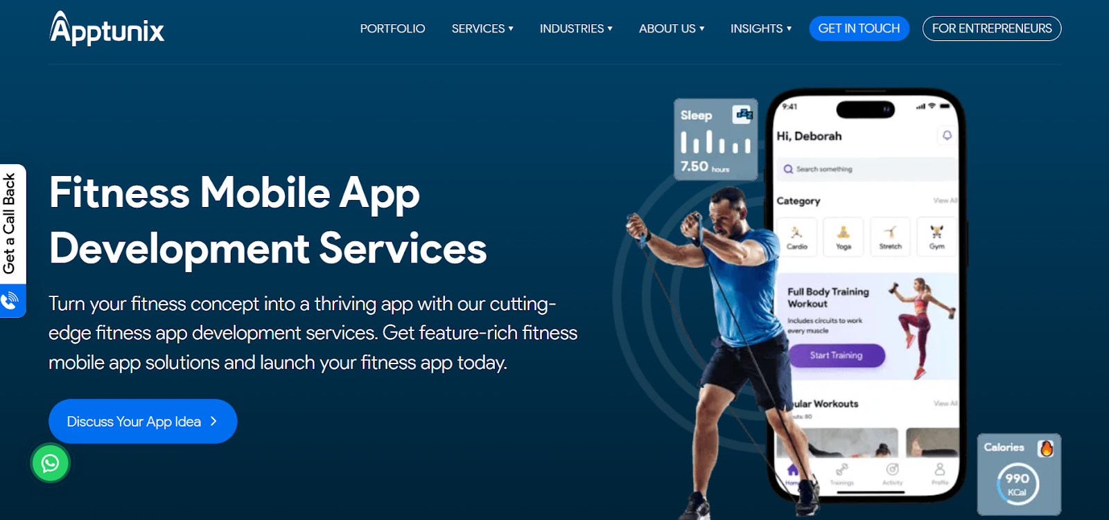 fitness mobile app development companies-Apptunix