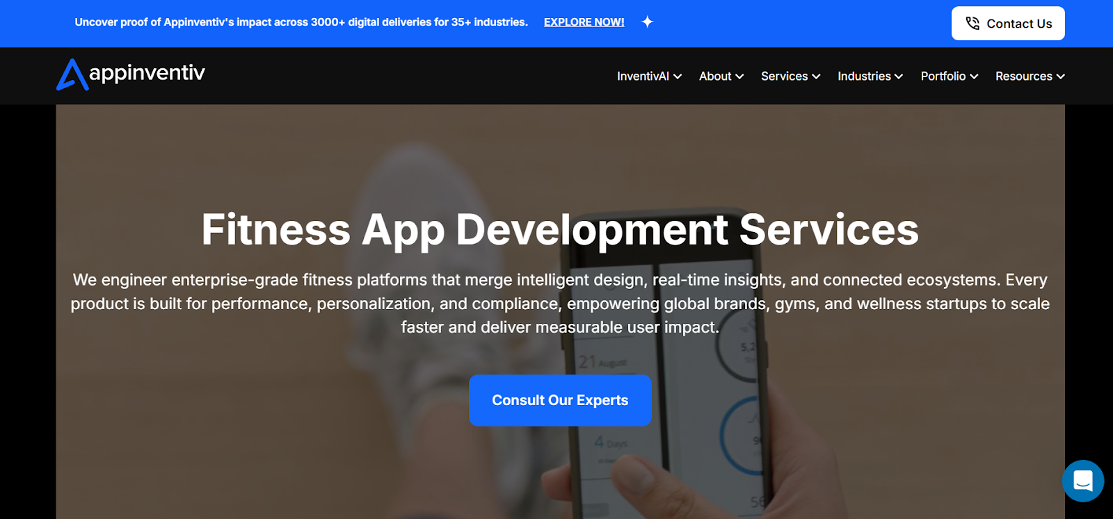 mobile fitness application developers-appinventiv