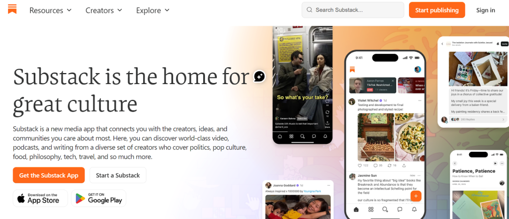 membership platforms for creators-substack